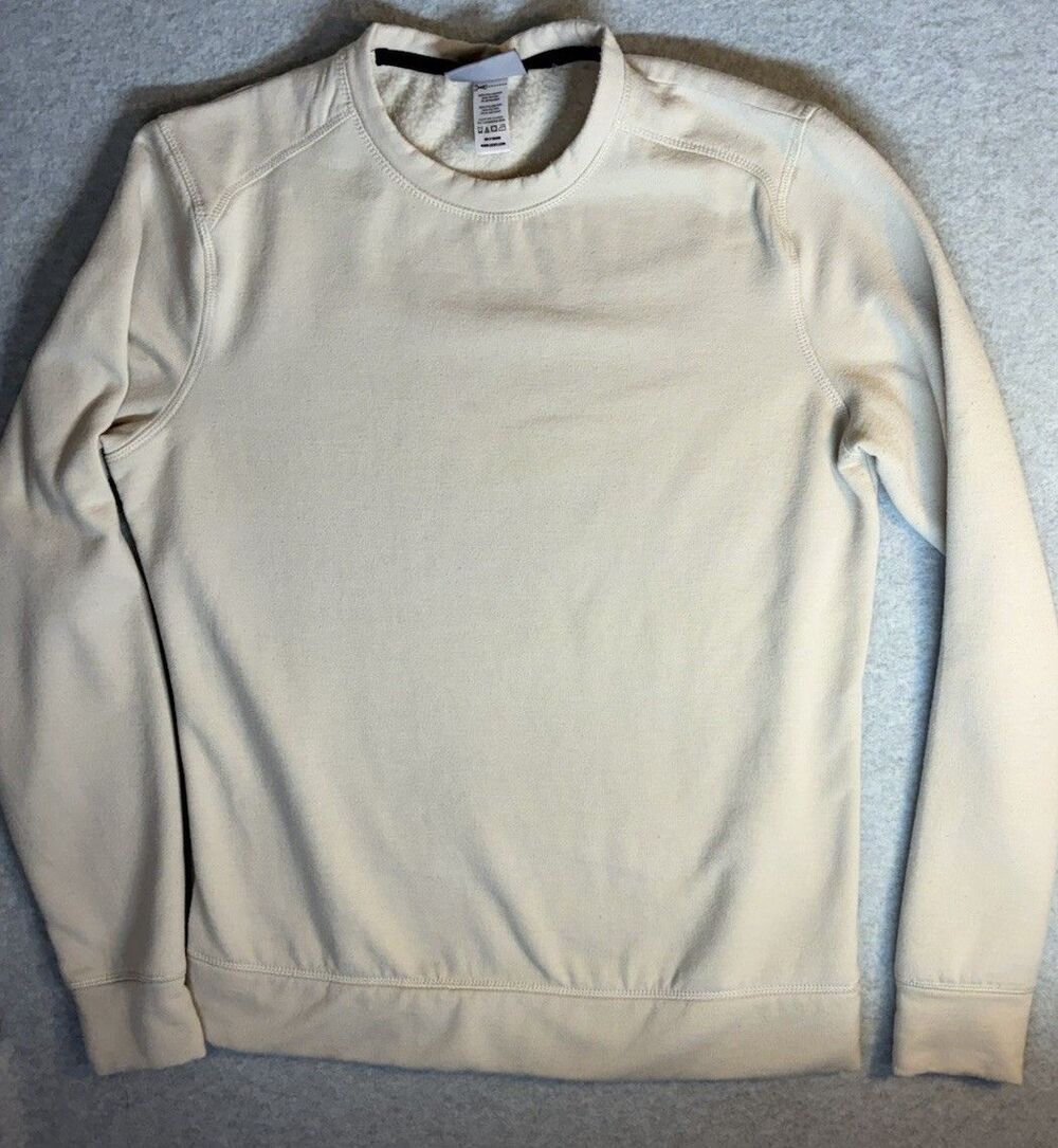 2(X)IST Beige Men’s Crew Sweatshirt Sz M Super Soft Athletic Quiet Luxury